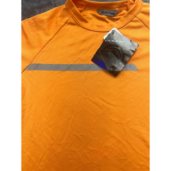 Dolfin Mens Orange Reflective Dryline Performance Long Sleeve Shirt 402DI Large - Picture 4 of 10